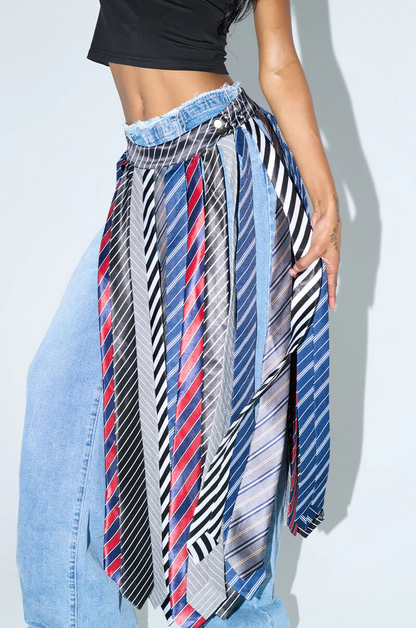 Stylish Adjustable Tie-Waist Mini Skirt