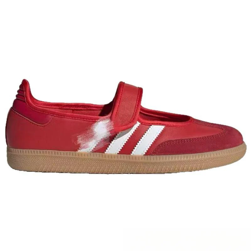 Velcro-fastened ballet flats with non-slip rubber soles