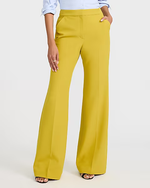 Stretch Twill Cutout Blazer Vest + High Waisted Flare Trouser