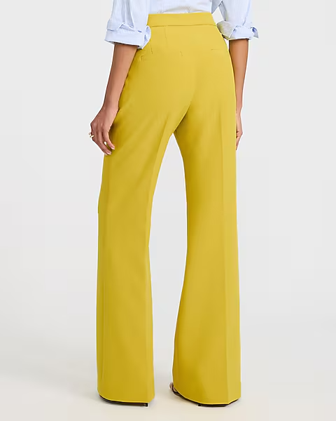 Stretch Twill Cutout Blazer Vest + High Waisted Flare Trouser