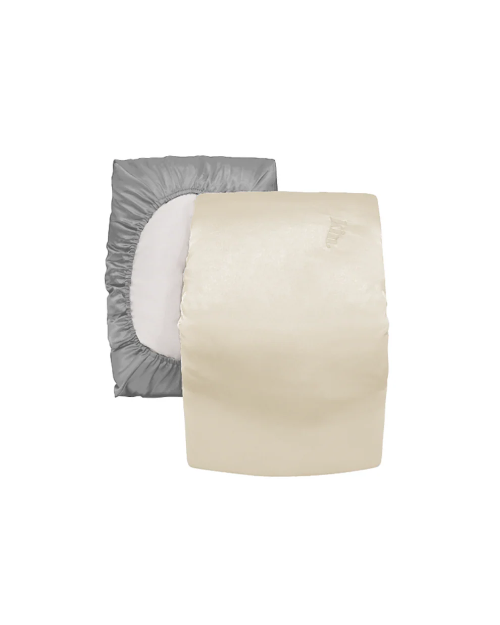 Double-sided satin sleeping cap and pillowcase