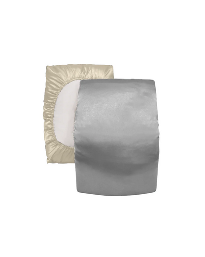 Double-sided satin sleeping cap and pillowcase