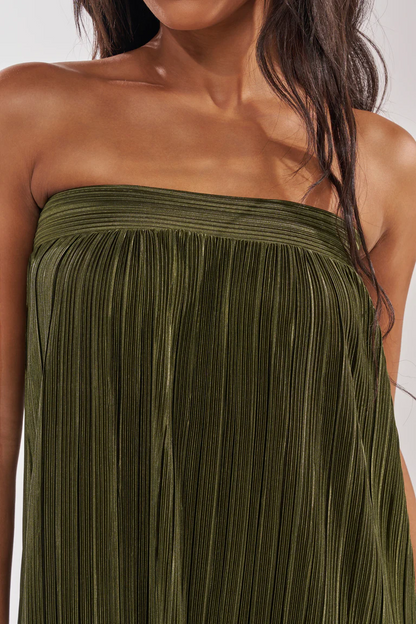 Olive green low-rise jumpsuit