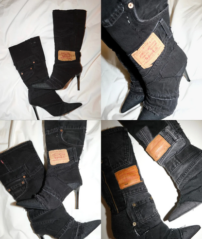 Patchwork cowboy boots