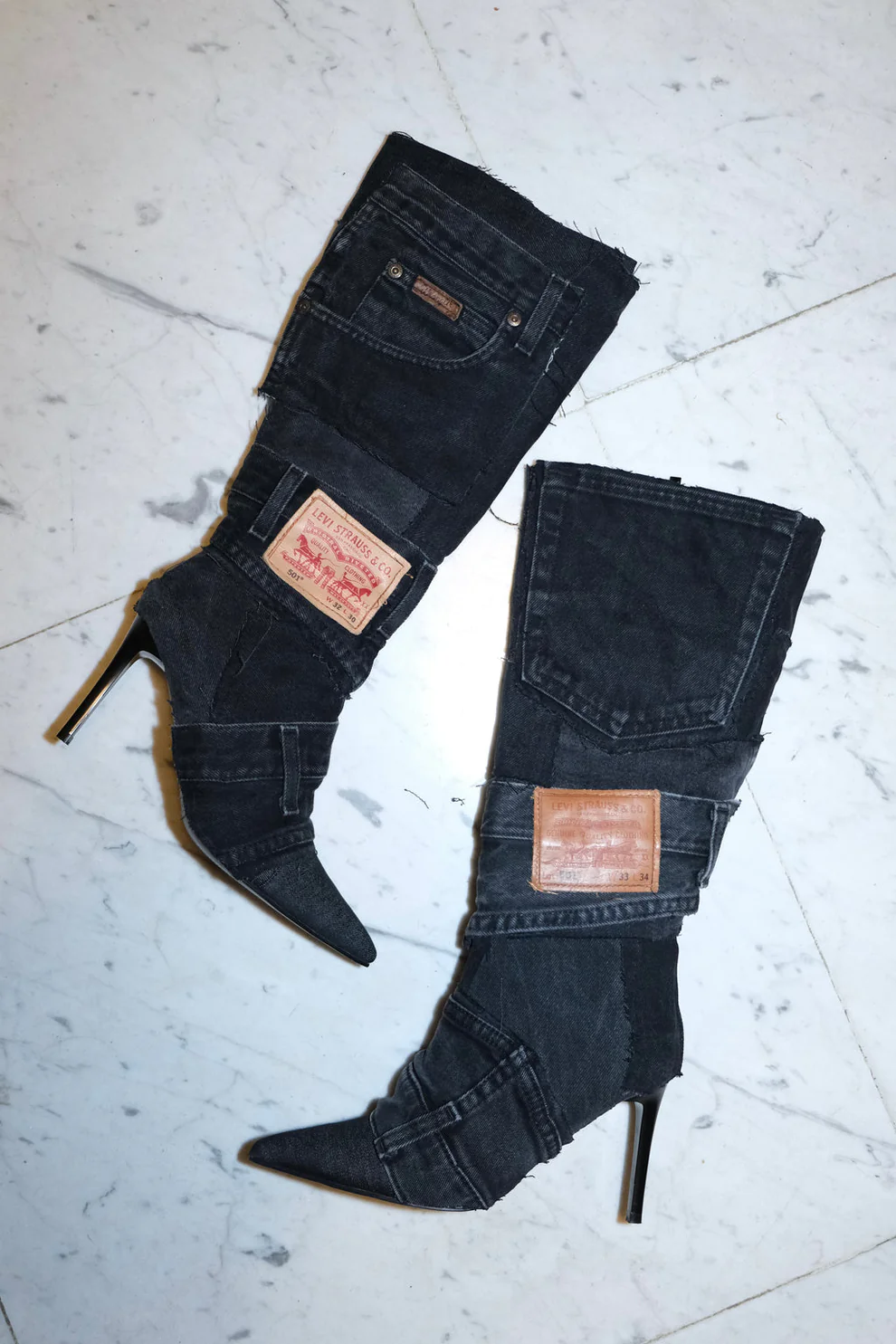 Patchwork cowboy boots