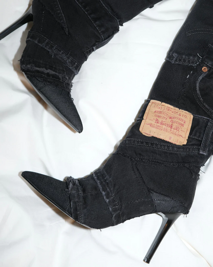 Patchwork cowboy boots