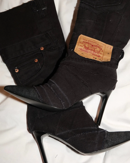 Patchwork cowboy boots