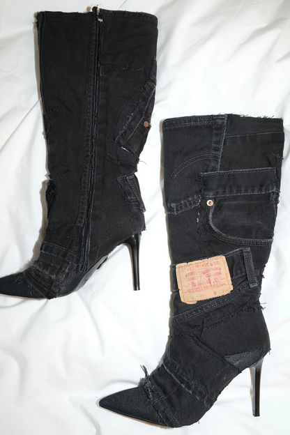 Patchwork cowboy boots