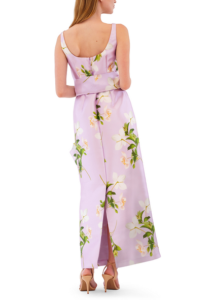 Sleeveless Floral Tie Waist Dress