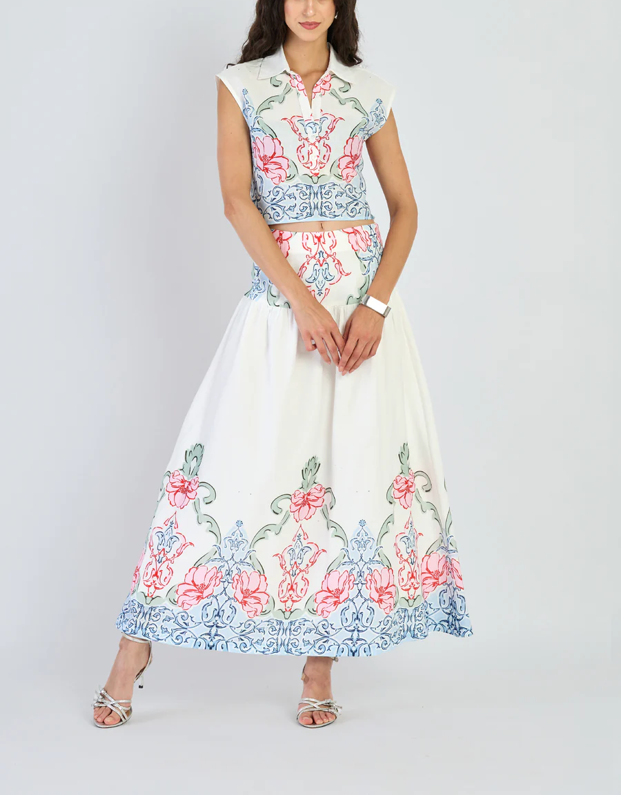 Sleeveless printed dress