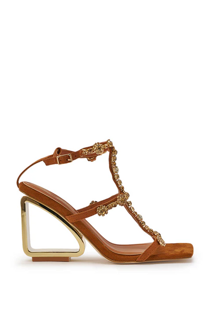 EMBELLISHED UPPER WEDGE SANDAL