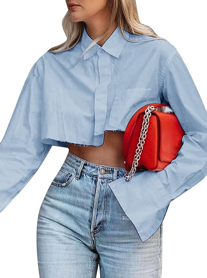 Cropped Button Down Shirt