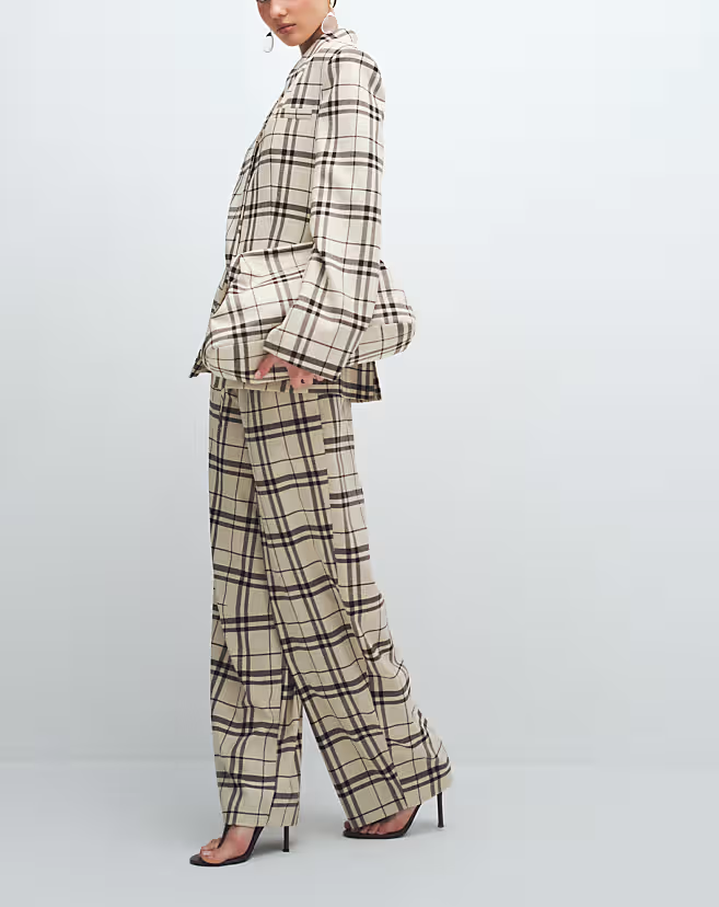 Denim plaid set