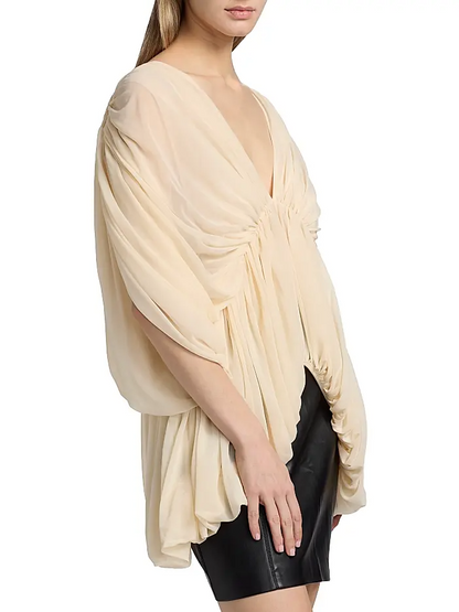 Ruched Dolman Sleeve Top