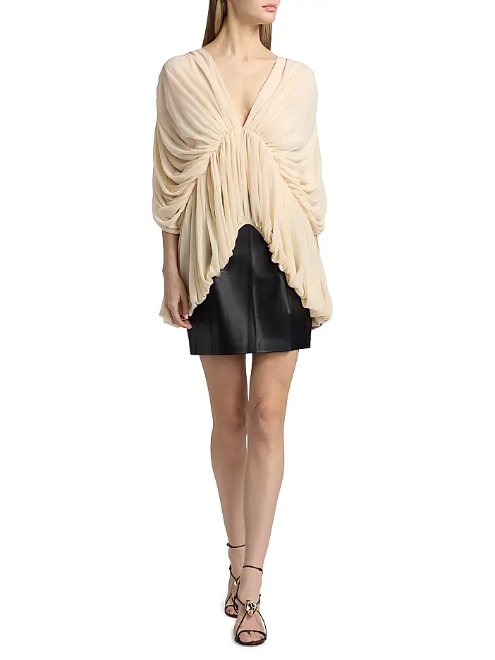 Ruched Dolman Sleeve Top