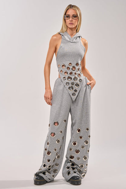CHECK IT OUT GROMMET JOGGER SET