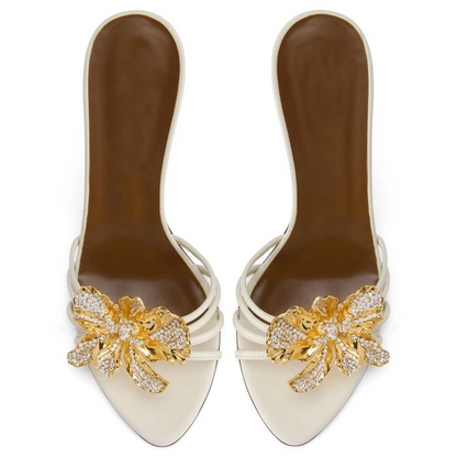 Floral Gemstone High Heels