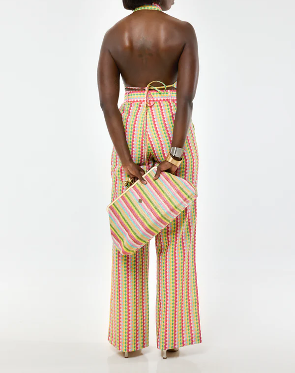 Multicolored Striped Shirt Set