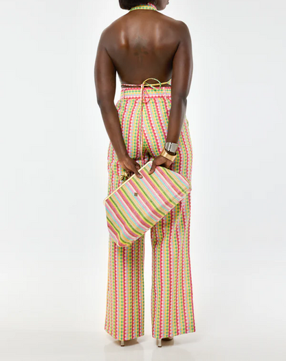 Multicolored Striped Shirt Set