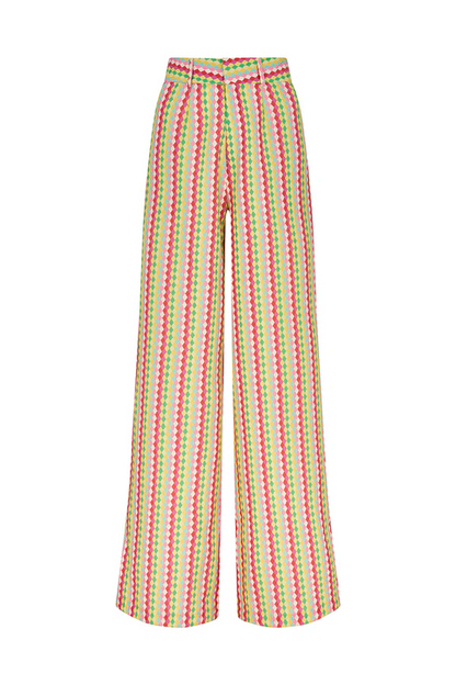 Multicolored Striped Shirt Set