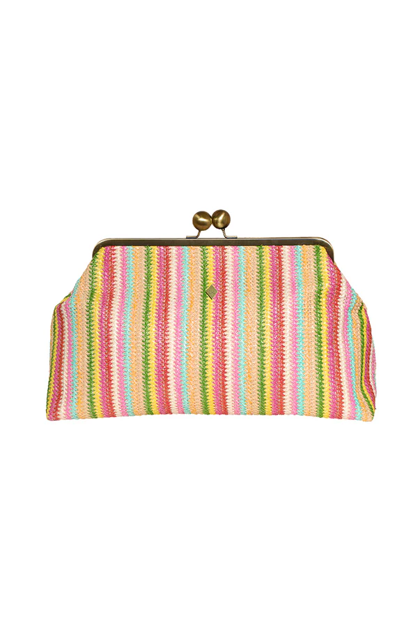 Multicolored Diamond-Print Bag