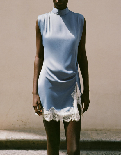 SATIN LACE DRESS
