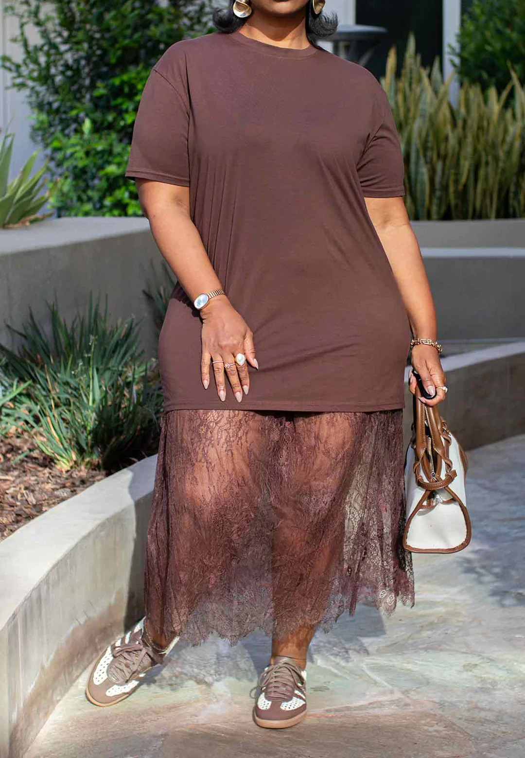 Lace Skirt and Tee Set