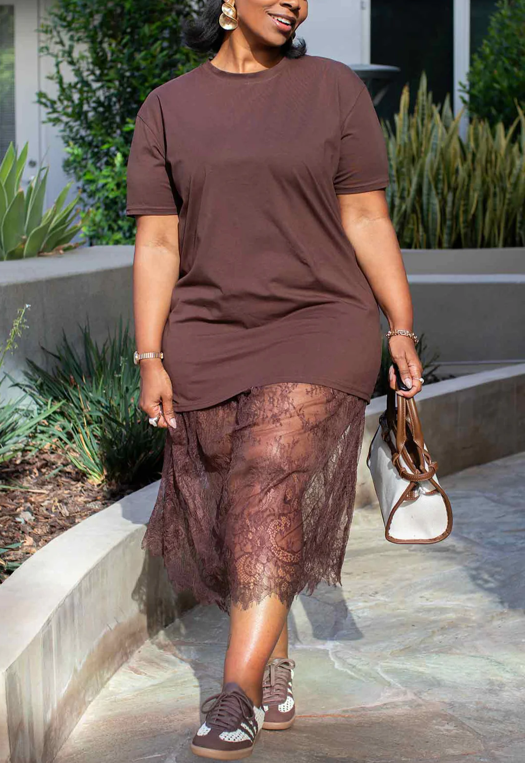 Lace Skirt and Tee Set