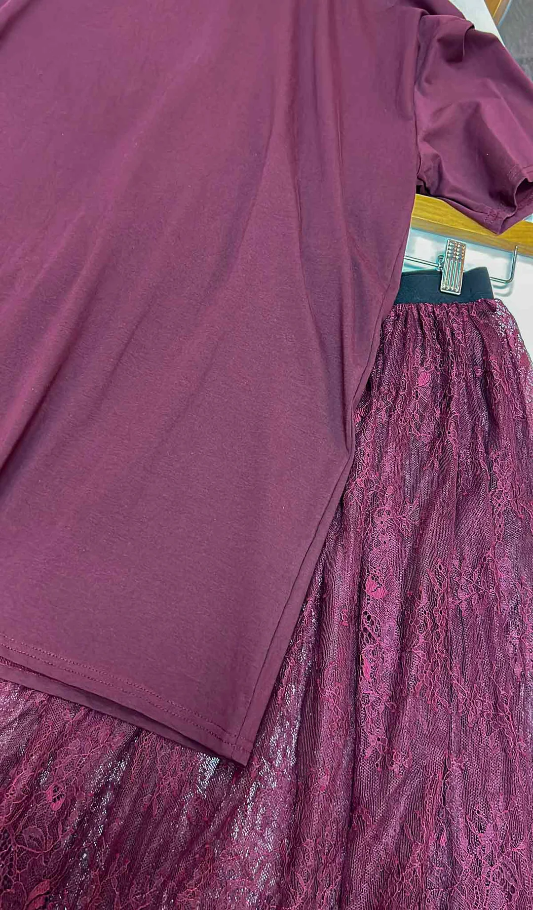 Lace Skirt and Tee Set