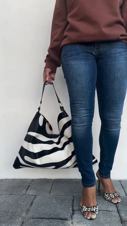 Leopard-print Patchwork Bag