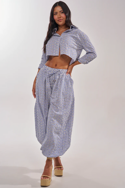 Striped Shirt Set