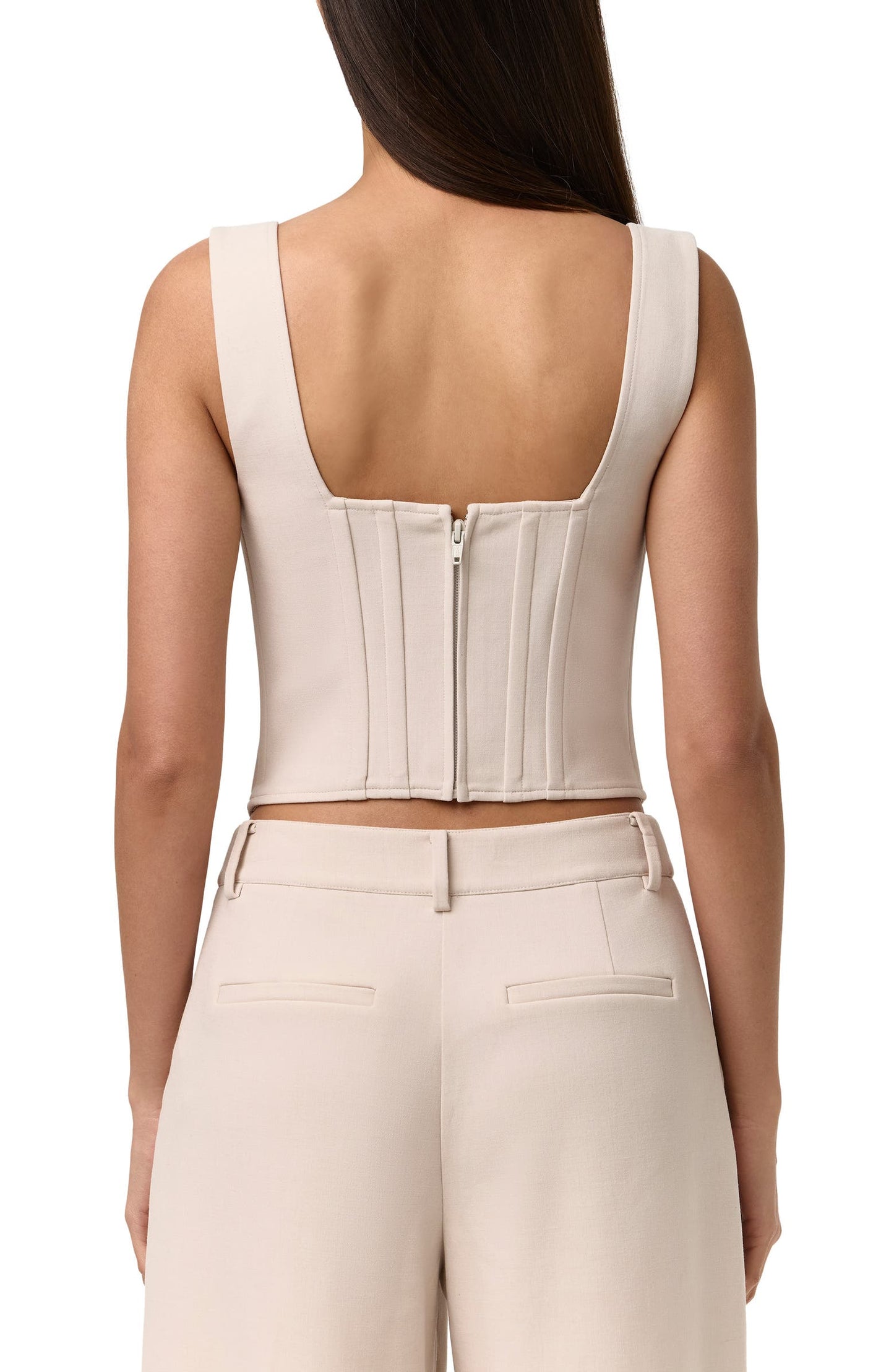 Suiting Corset Top+Pleated Wide Leg Pants