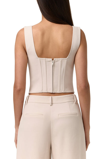 Suiting Corset Top+Pleated Wide Leg Pants