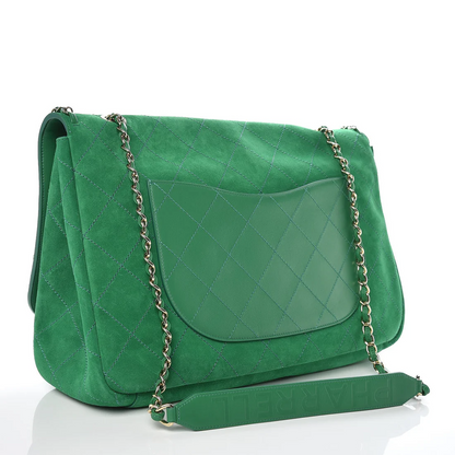 Double-C Suede XXL Classic Flap Bag