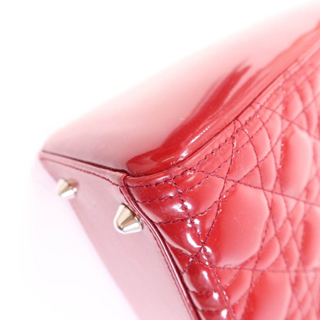Red patent leather Lady tote bag