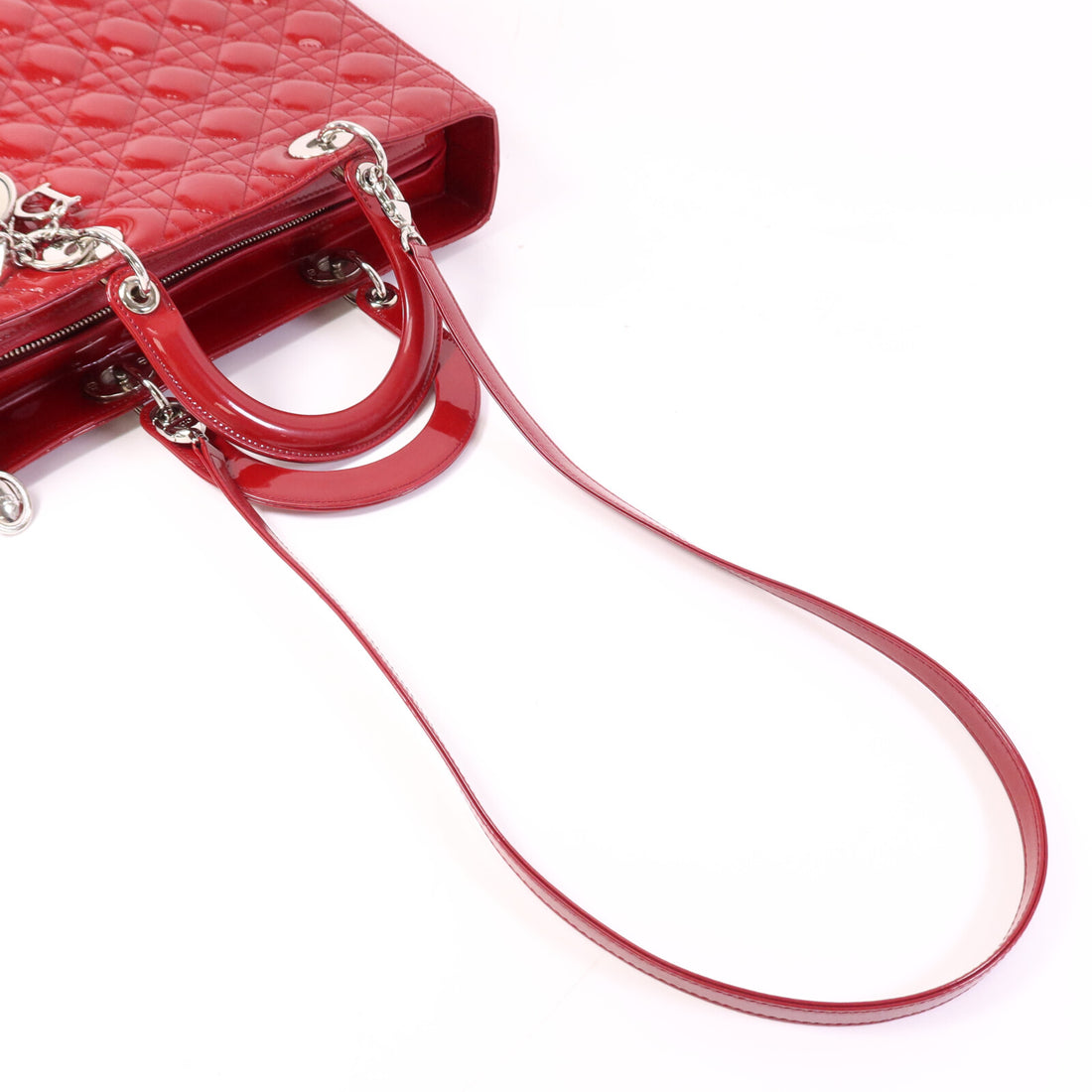 Red patent leather Lady tote bag