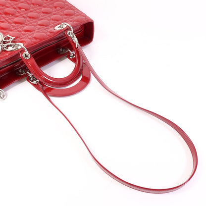 Red patent leather Lady tote bag