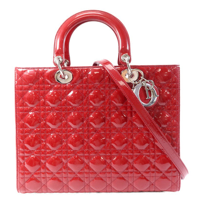 Red patent leather Lady tote bag