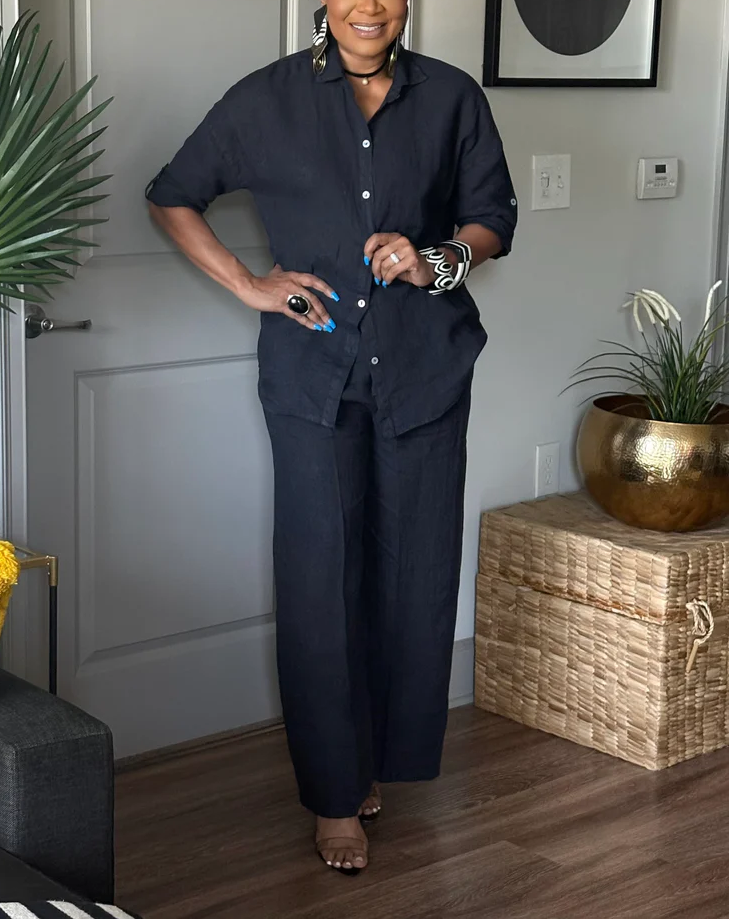 THE LIME PURE ESCAPE LINEN SET