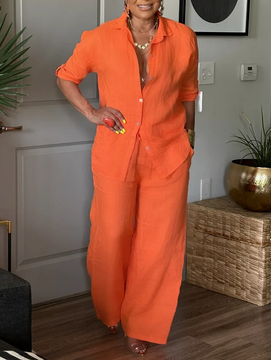 THE LIME PURE ESCAPE LINEN SET