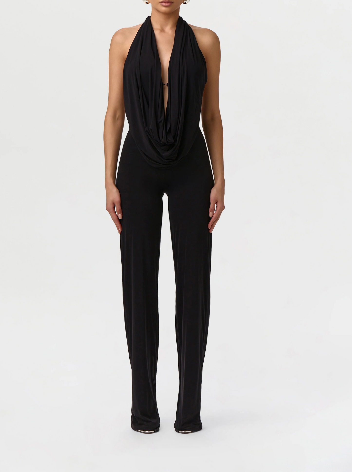 Cowl Halter Jumpsuit
