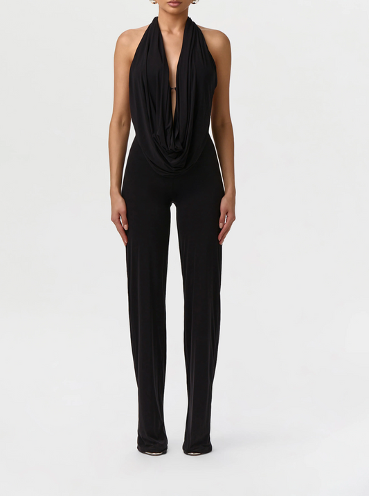 Cowl Halter Jumpsuit
