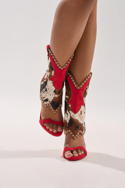 COW MULTI WESTERN GLADIATOR SANDAL