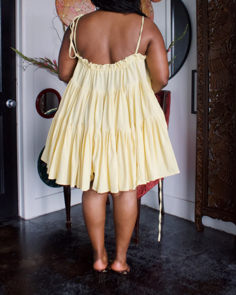 Sleeveless Pleated Layered Dress