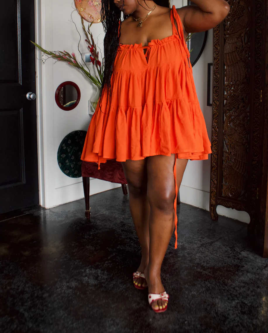 Sleeveless Pleated Layered Dress