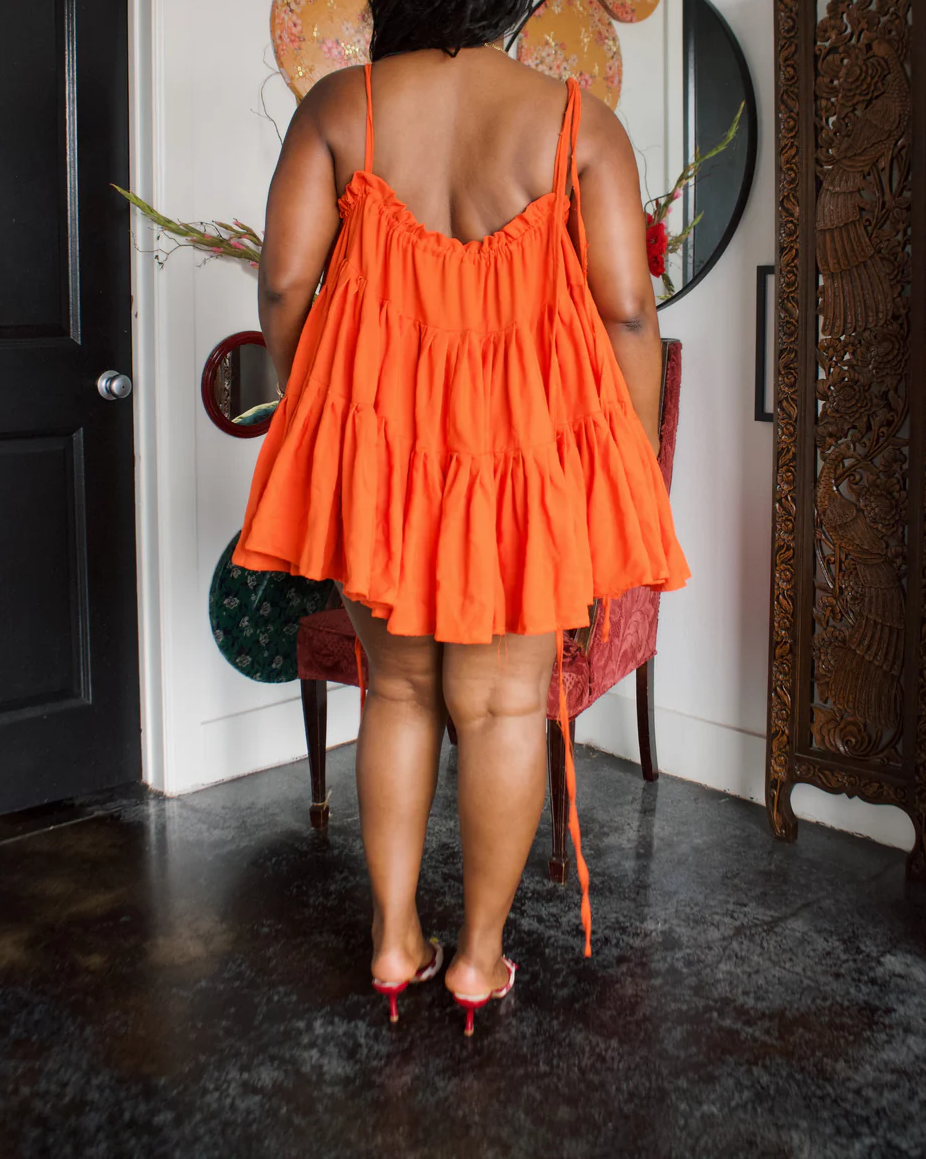 Sleeveless Pleated Layered Dress