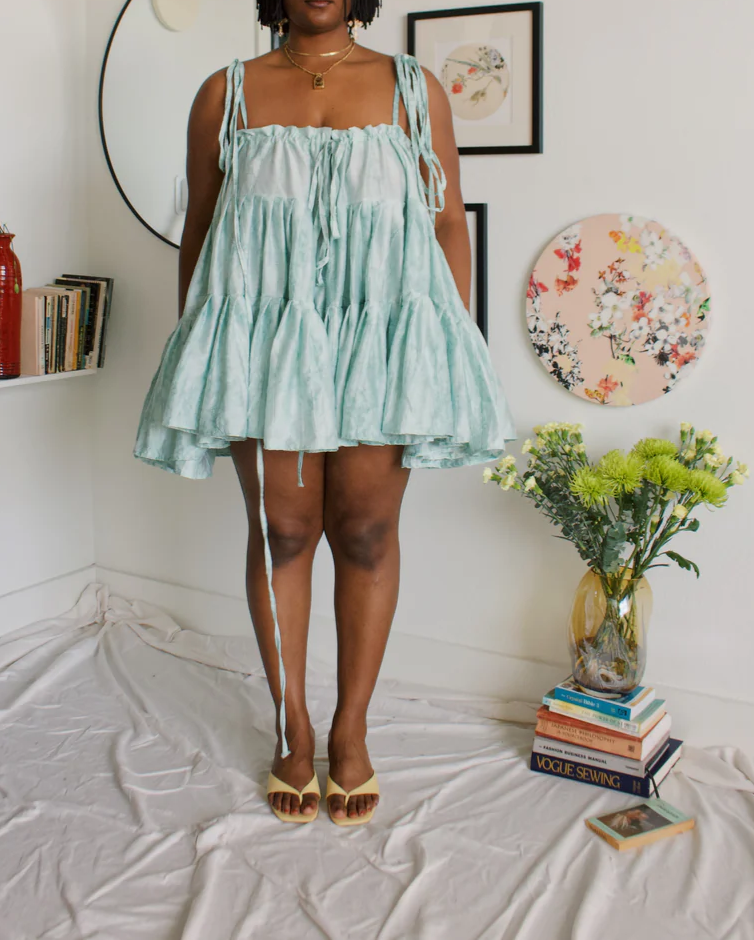 Sleeveless Pleated Layered Dress
