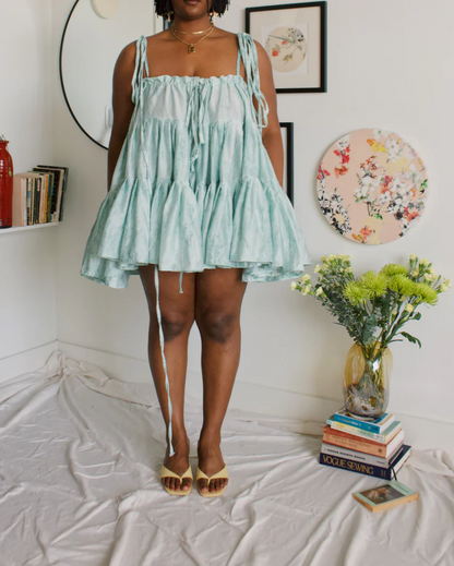 Sleeveless Pleated Layered Dress