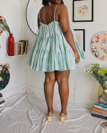 Sleeveless Pleated Layered Dress