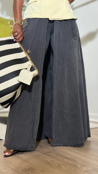 Runway Layered Denim Jeans